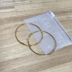 試着のみ⭐︎AJIRO ACCESSORY 60mmフープピアス ゴールド
