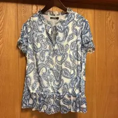 RALPH LAUREN POLO JEANS 花柄 総柄 半袖シアーブラウス - メルカリ