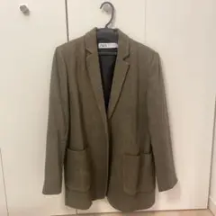 ZARA ブラウン ポケット付きブレザー Sサイズ
