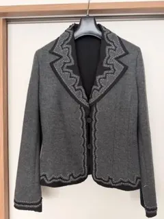 HIROKO BIS テーラードジャケット グレー ステッチデザイン9のサムネイル
