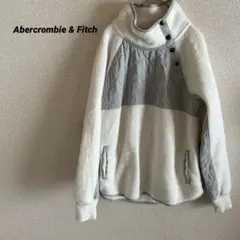Abercrombie & Fitch フリースジャケット S ホワイト・グレー