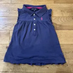 Ralph Lauren フリル付きノースリーブポロシャツ ワンピース　100