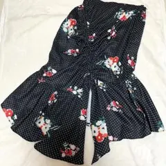 ROYAL PARTY アシンメトリー フレアロングスカート 花柄 ドットのサムネイル