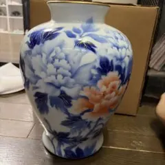 深川製磁染錦牡丹八寸花瓶 | Mercari