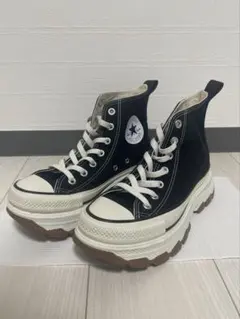 CONVERSE ALL STARブラックハイカット厚底スニーカー　24センチ