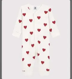 【美品】プチバトー PETIT BATEAU ロンパース ハート柄 60cmのサムネイル