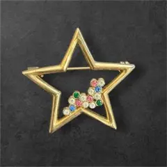 【星型‼️】ブローチ ゴールド系カラー