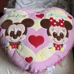 ミッキー ミニー ハート型クッション