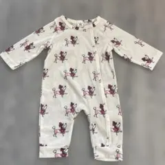 SHEIN 犬と花プリントロンパース 1-3M