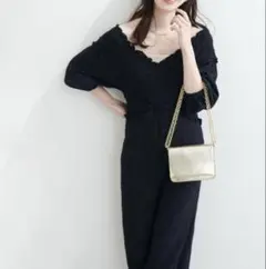natural couture カットレースフロントクロスサロペ ットのサムネイル