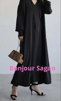 Bonjour Sagan 前後2wayVネックワンピース