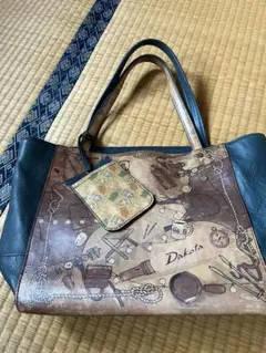Dakota ダコタ トートバッグ ブラウン ドット柄 - メルカリ