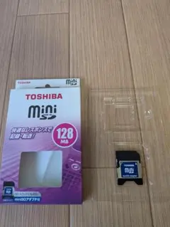 TOSHIBA miniSDカード 128MB アダプタ付