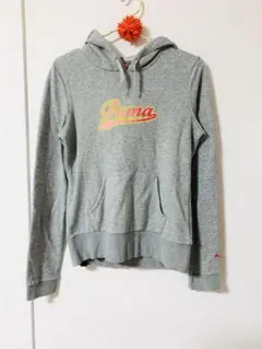 PUMA プーマ パーカー フーディー スウェット グレー L レディース