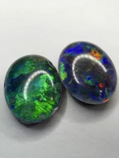 ブラックオパール　2個　1.900ct No.318