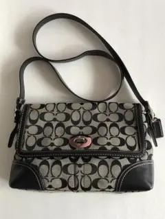 COACH コーチ ショルダーバッグ ハンドバッグ 黒 モノグラム