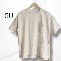 【ジーユー】 ポケットTシャツ 無地 シンプル カジュアル ゆったり 楽ちん M
