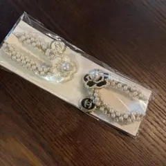CHANEL シャネル チャーム付きヘアゴム ノベルティ ブラック ホワイトペア