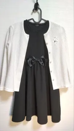 フォーマルドレス リボン付き カーディガンセット 130cm