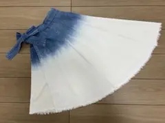 セシルマクビー グラデーションデニム巻きスカート M