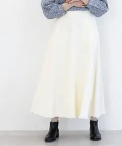 StudioCLIP　クリーム色 フレアスカート