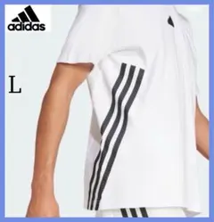 新品 adidas メンズ Tシャツ 半袖 L ホワイト スポーツウェア