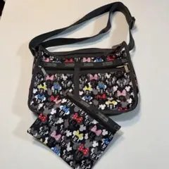 レスポートサック×ミニーマウスショルダーバッグとポーチ２点セット　ディズニー