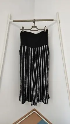 マタニティガウチョパンツ ストライプ SーM【リユース品】