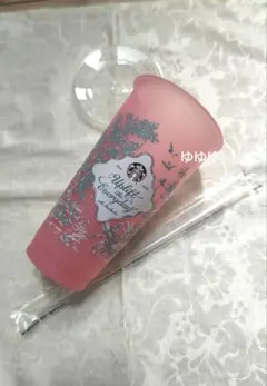 スタバ ミステリーカラーチェンジングリユーザブルコールドカップ ピンク 赤