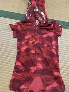 A BATHING APE フード付きロンパース