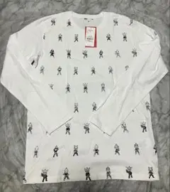 キャラクター柄 ホワイト長袖カットソー
