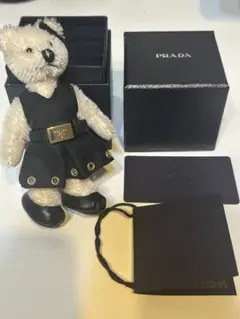 プラダ PRADA テディベア キーチャーム キーホルダー 三角プレート 箱付き プラダ PRADA テディベア キーチャーム キーホルダー 三角プレート 箱