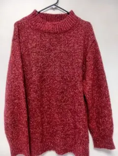 SEASON REASON クルーネックニット 赤ラメ入り