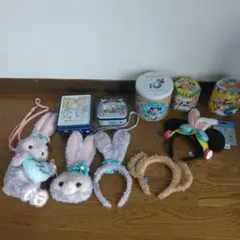 ステラ・ルー,ダッフィー,ミッキーマウスカチューシャと、空きカン パスケースなど