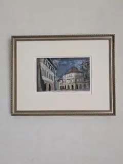 大型額装絵画 モーリス・ユトリロ パリの街角 リトグラフ 85cm × 94cm 大型額装絵画 モーリス・ユトリロ パリの街角 リトグラフ 85cm × 94cm