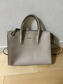 フルラ　ショルダーバッグ　2WAY ベージュ　牛革 レザー ハンドバッグ