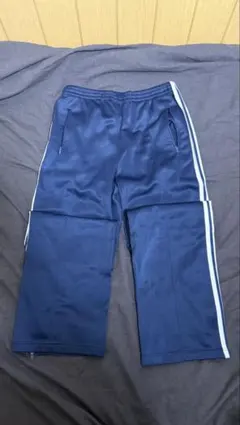 70s adidas トラックパンツ ネイビー 裾ジップ