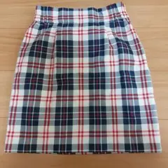 チェック柄スカート バックリボン