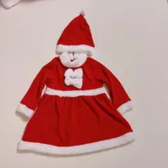 クリスマスドレス サンタクロース コスプレ サンタ帽付き 2点セット