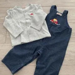 ミキハウス　オーバーオール　 サロペット　カーディガン　セット