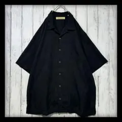 【シルク100%】Tommy Bahama☆アロハシャツ☆開襟☆ブラック　XLのサムネイル