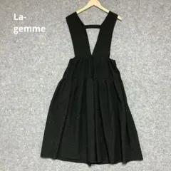 La-gemme ブラック ノースリーブ フレアワンピース