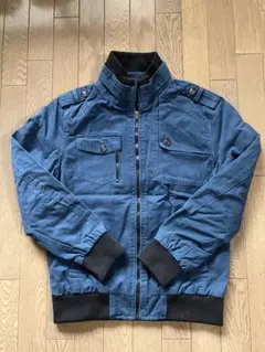 ミリタリースタイル 青 ジャンパー