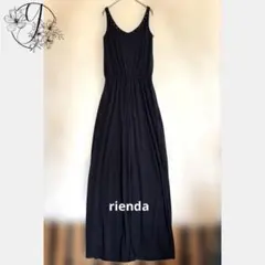 【rienda】ビジュー付き オールインワン サロペット 黒　　　　　　713のサムネイル