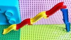 ロング滑り台セット　アンパンマンブロックラボ　レゴデュプロ互換品