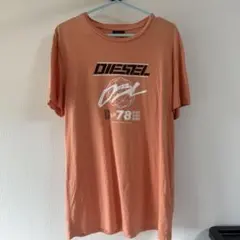 DIESEL オレンジ Tシャツ グラフィックプリント