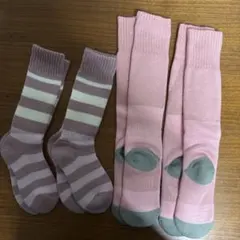 スキー合宿　キッズ用ソックス4足セット