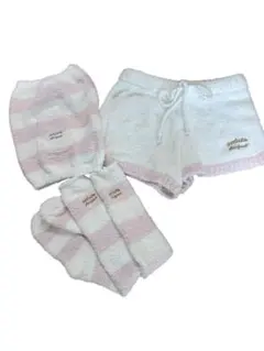 gelato pique ルームウェアセット ホワイト/ピンク