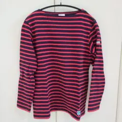 ORCIVAL ネイビー/レッドストライプ 長袖Tシャツ サイズ2