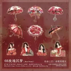 【同梱価格150円】　素晴らしい雨季ホログラムPETシール　コラージュ素材　C